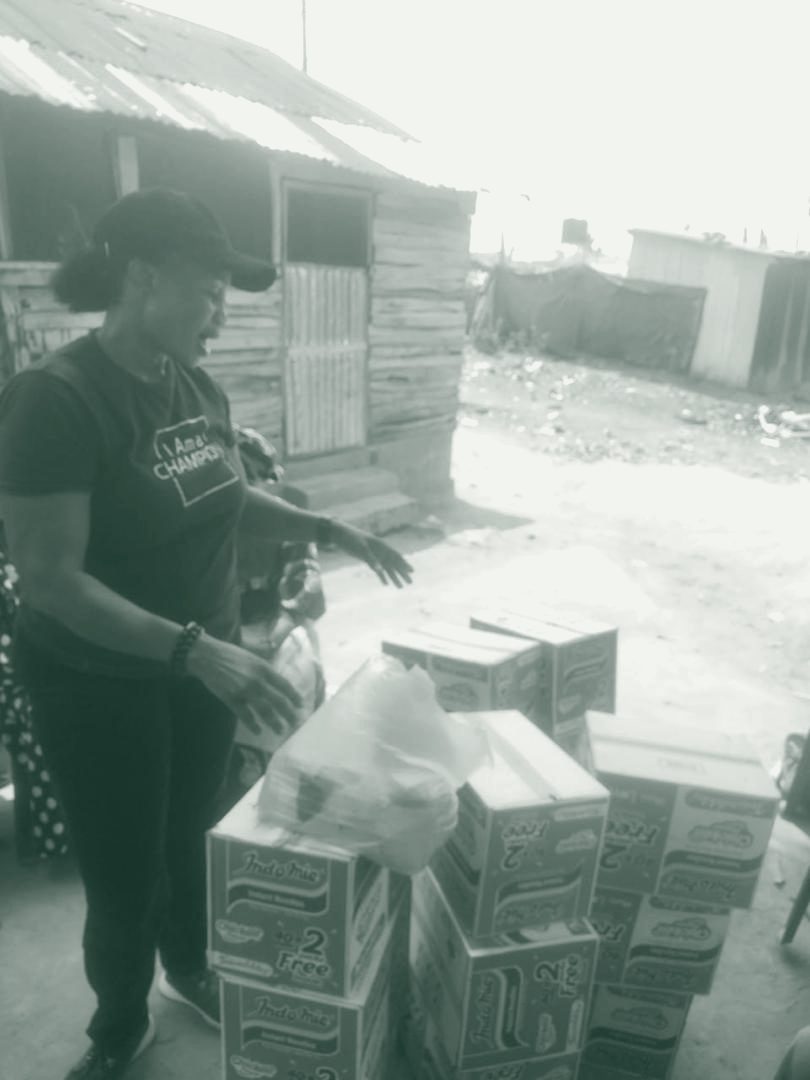 Photograph from a Fisho Initiative feeding outreach.
