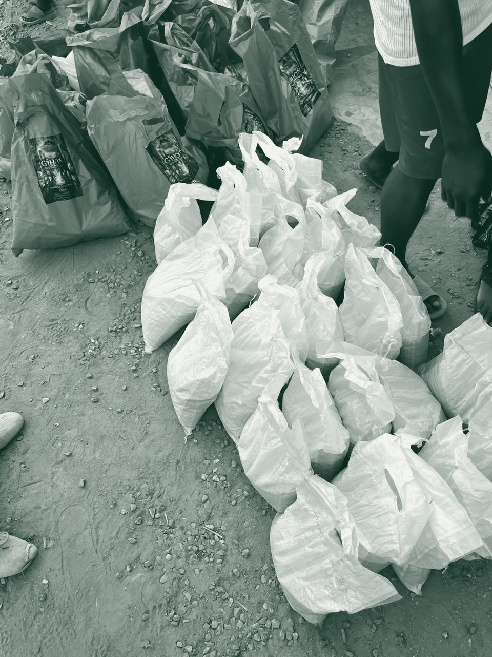Photograph from a Fisho Initiative feeding outreach.